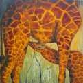 Giraffe, 2006, 100x100mm, l auf MDF