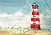 kleiner Leuchturm, 2000, 122x80cm, Aquarell / Farbstifte